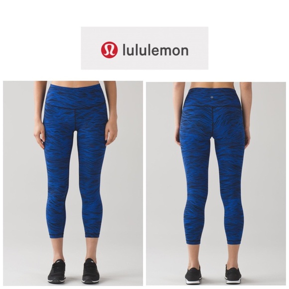 Lululemon High Times Pant Full-On Luxtreme Blue Black Zebra 4 - Picture 1 of 14